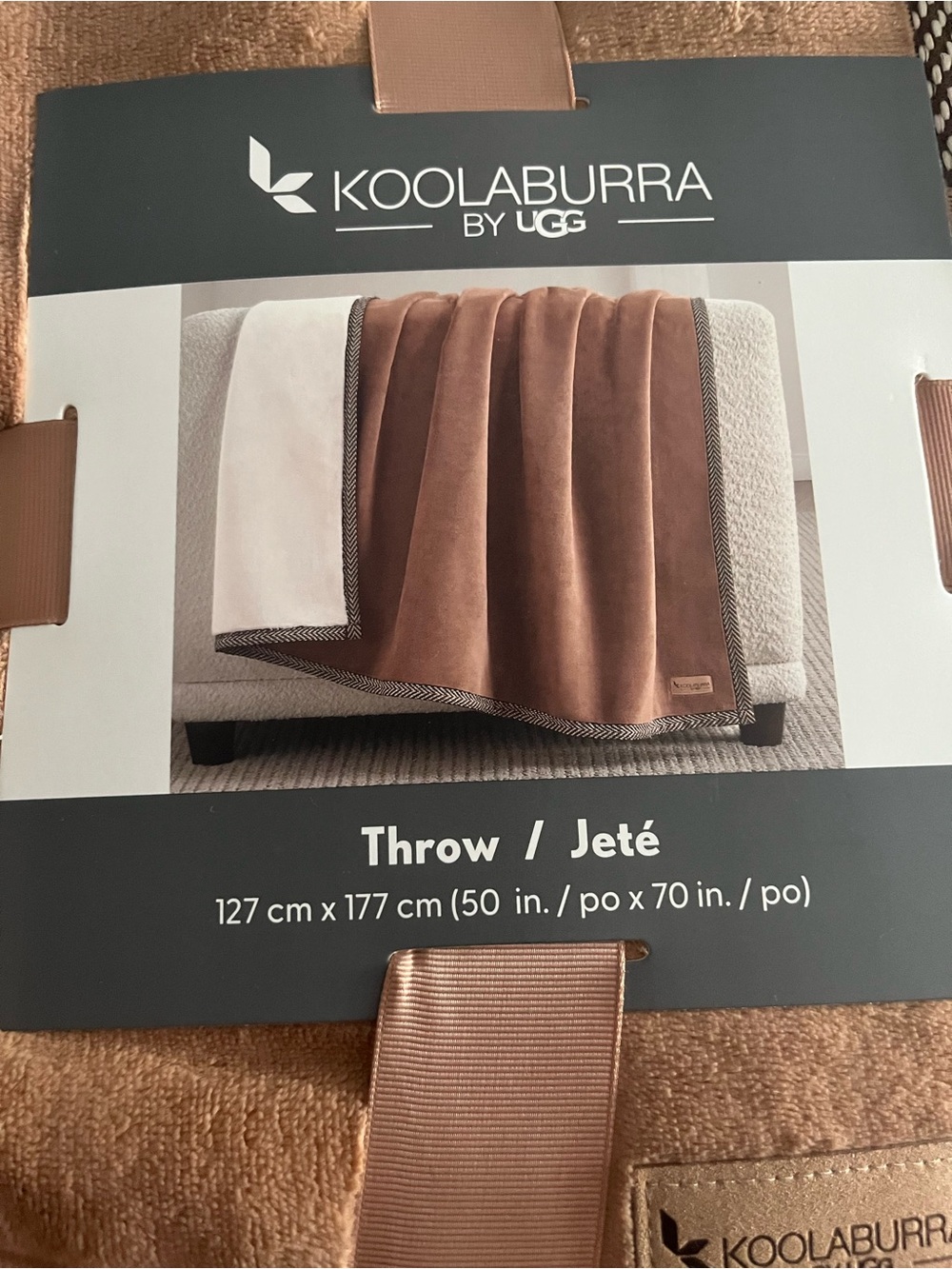 Koolaburra Brown Suede-Look Throw Blanket